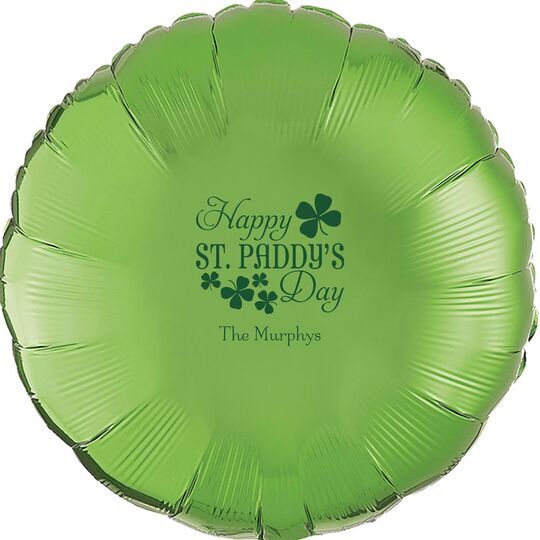 Happy St. Paddy's Day Mylar Balloons